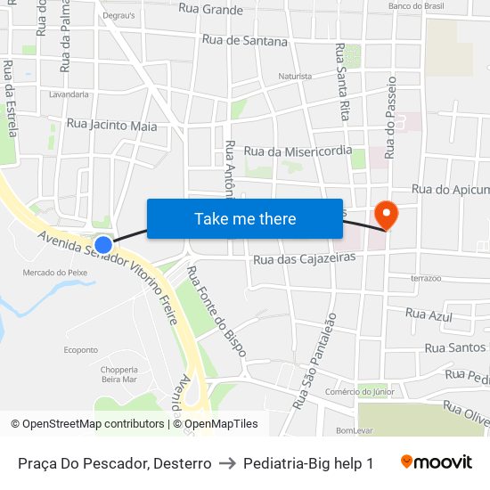 Praça Do Pescador, Desterro to Pediatria-Big help 1 map