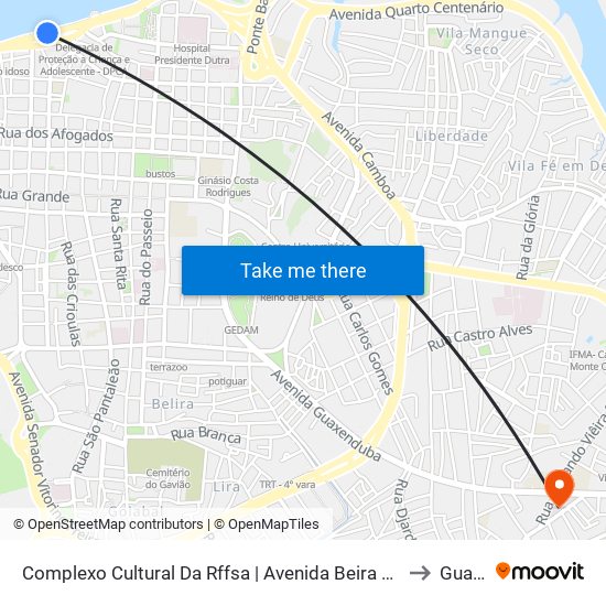 Complexo Cultural Da Rffsa | Avenida Beira Mar to Guará map