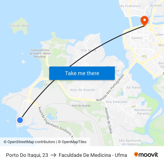 Porto Do Itaqui, 23 to Faculdade De Medicina - Ufma map