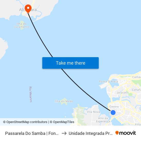 Passarela Do Samba | Fonte Do Bispo (Sentido Bairro) to Unidade Integrada Presidente John Kennedy map