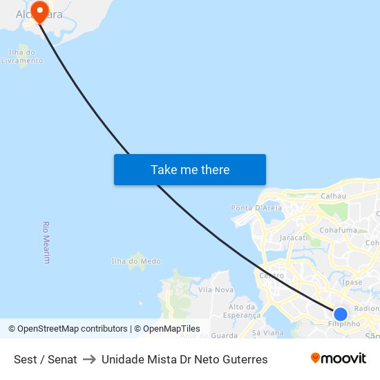 Sest / Senat to Unidade Mista Dr Neto Guterres map