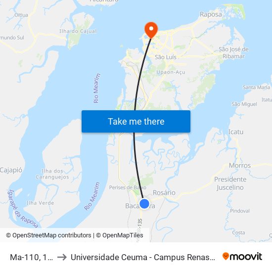 Ma-110, 122 to Universidade Ceuma - Campus Renascença map