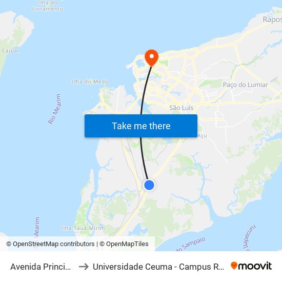 Avenida Principal, 98 to Universidade Ceuma - Campus Renascença map