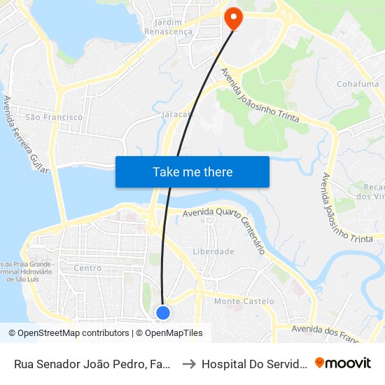 Rua Senador João Pedro, Fabril to Hospital Do Servidor map
