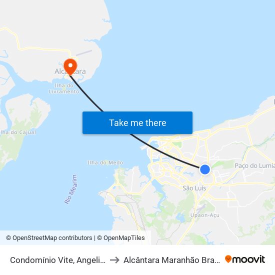Condomínio Vite, Angelim to Alcântara Maranhão Brazil map