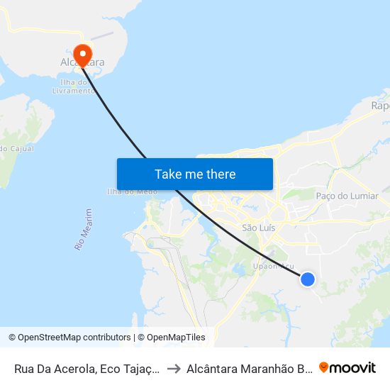 Rua Da Acerola, Eco Tajaçuaba to Alcântara Maranhão Brazil map