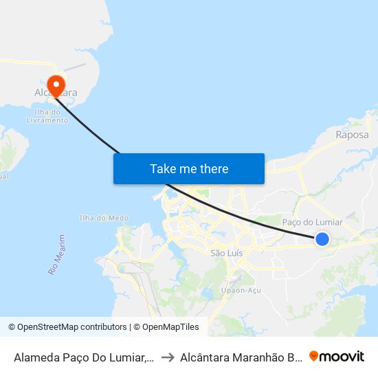 Alameda Paço Do Lumiar, 861 to Alcântara Maranhão Brazil map
