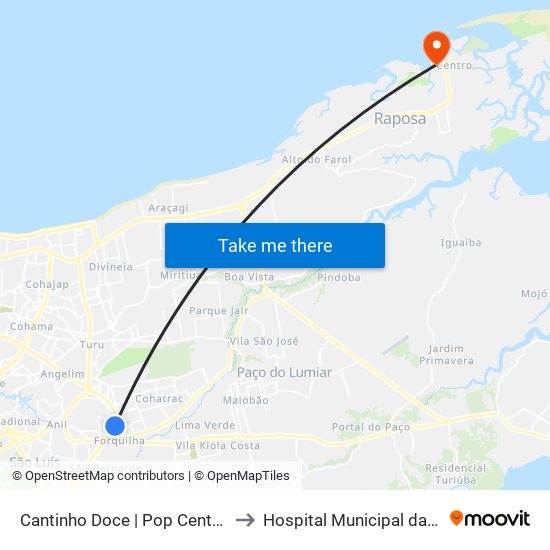 Cantinho Doce | Pop Center, Cohab to Hospital Municipal da Raposa map