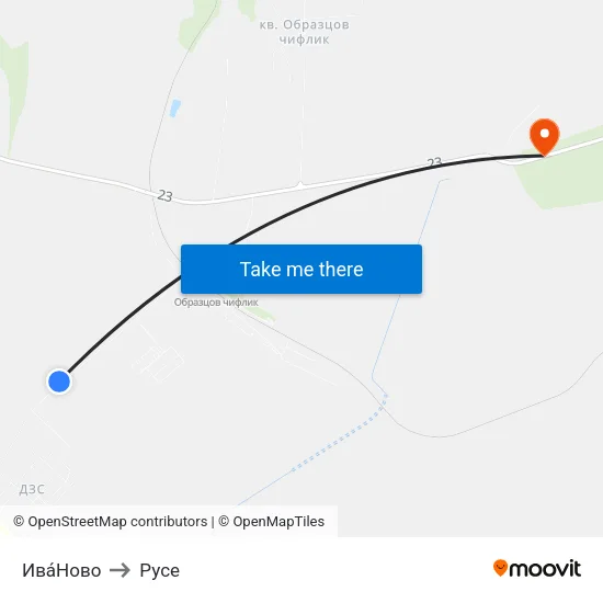 Ива́Ново to Русе map