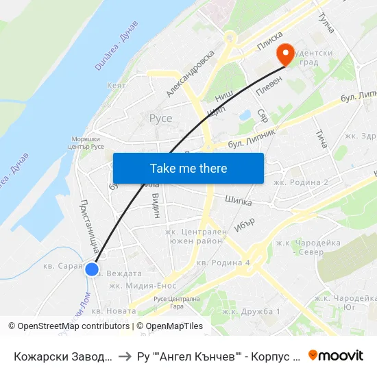 Кожарски Завод - Изток / Leather Factory - East to Ру ""Ангел Кънчев"" - Корпус 10: Електротехника, Електроника И Автоматика 1 map
