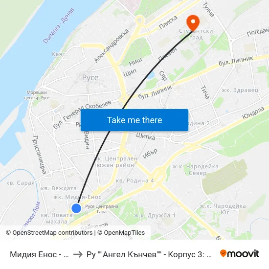 Мидия Енос - Юг / Media Enos - South to Ру ""Ангел Кънчев"" - Корпус 3: Материалознание И Технология На Материалите map