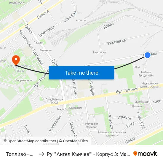 Топливо - Юг / Toplivo - South to Ру ""Ангел Кънчев"" - Корпус 3: Материалознание И Технология На Материалите map