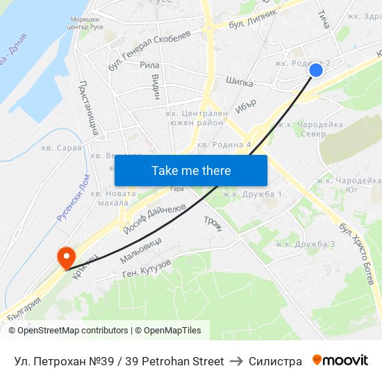 Ул. Петрохан №39 / 39 Petrohan Street to Силистра map