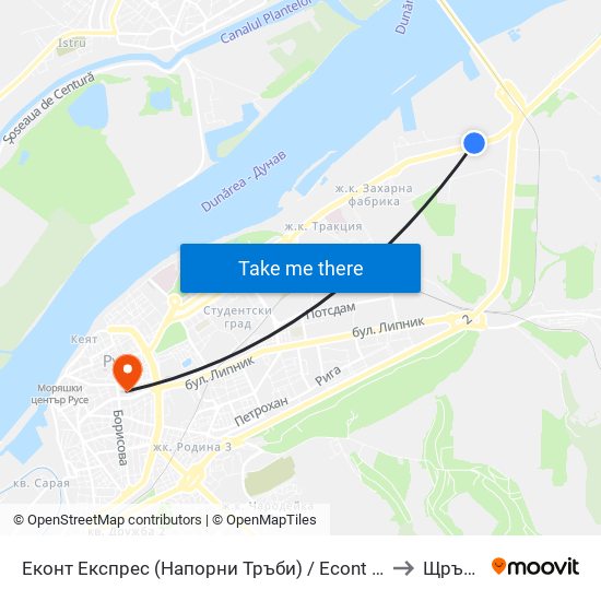 Еконт Експрес (Напорни Тръби) / Econt Express (Pressure Pipes) to Щръклево map