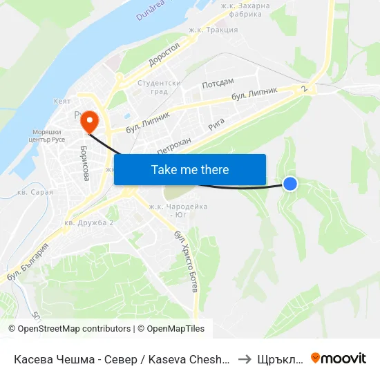 Касева Чешма - Север / Kaseva Cheshma - North to Щръклево map
