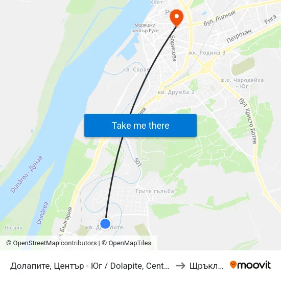 Долапите, Център - Юг / Dolapite, Centre - South to Щръклево map