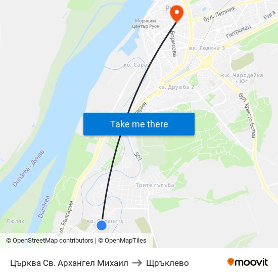 Църква Св. Архангел Михаил / Saint Michael the Archangel Church to Щръклево map