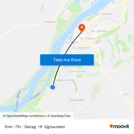 Кпп - Пп - Запад to Щръклево map