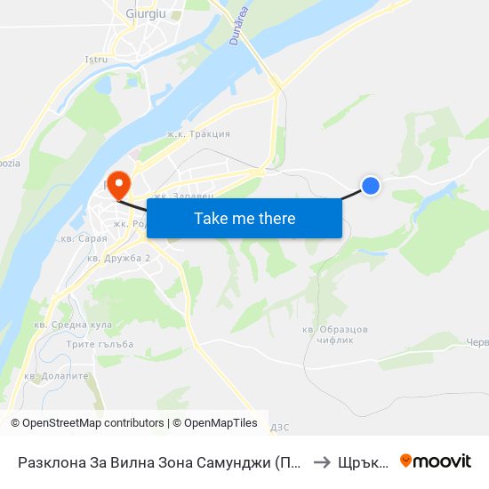 Разклона За Вилна Зона Самунджи (Посока Николово) to Щръклево map