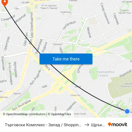 Търговски Комплекс - Запад / Shopping Complex - West to Щръклево map