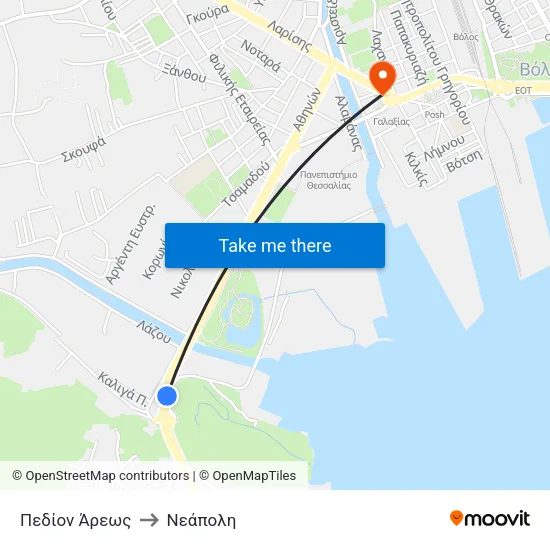 Πεδίον Άρεως to Νεάπολη map