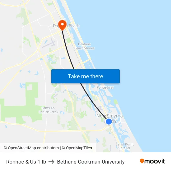 Ronnoc & Us 1 Ib to Bethune-Cookman University map