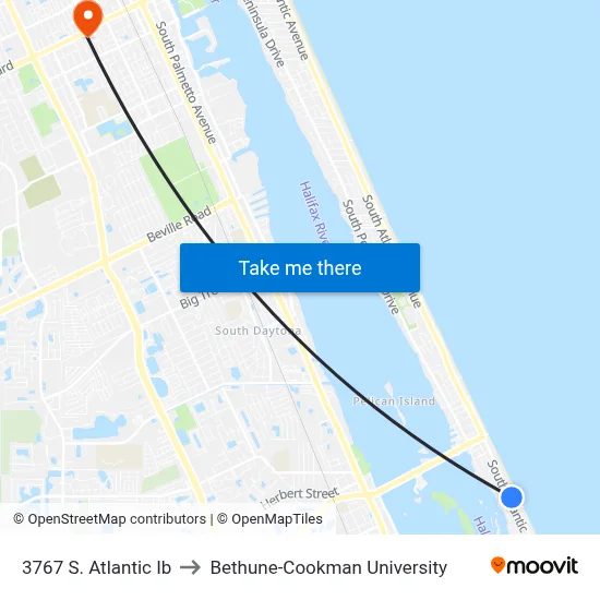 3767 S. Atlantic Ib to Bethune-Cookman University map