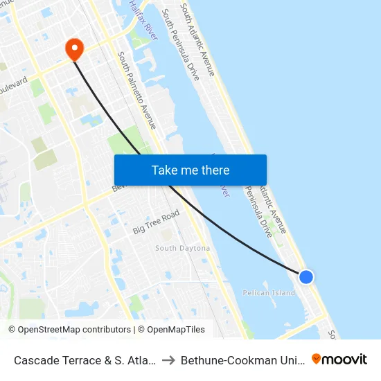 Cascade Terrace & S. Atlantic Ob to Bethune-Cookman University map