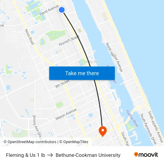 Fleming & Us 1 Ib to Bethune-Cookman University map