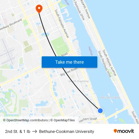 2nd St. & 1 Ib to Bethune-Cookman University map
