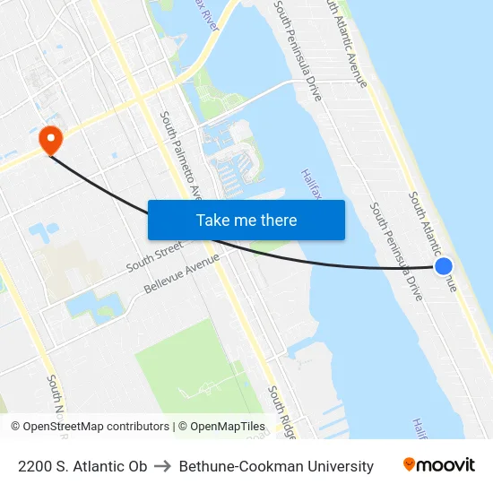 2200 S. Atlantic Ob to Bethune-Cookman University map