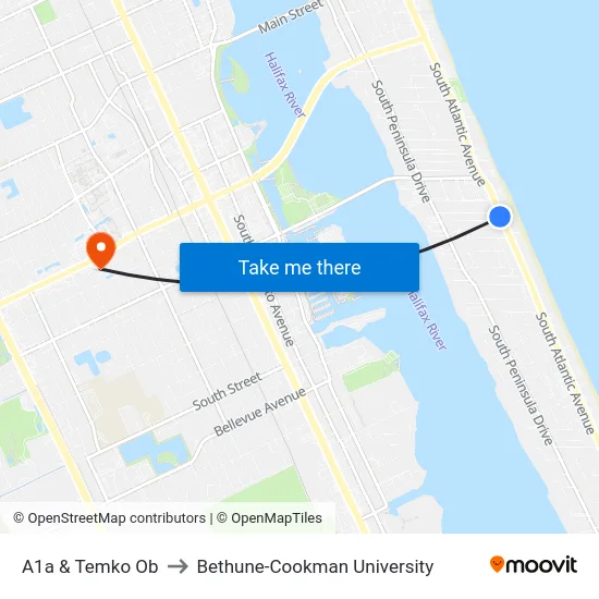 A1a & Temko Ob to Bethune-Cookman University map