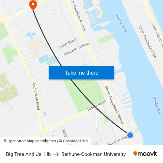 Big Tree And Us 1 Ib to Bethune-Cookman University map