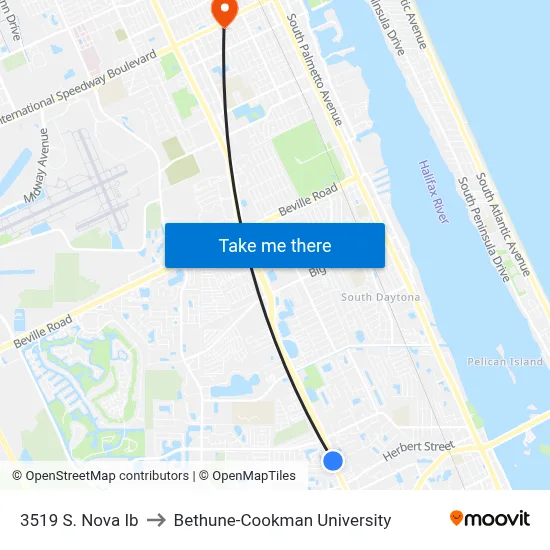 3519 S. Nova Ib to Bethune-Cookman University map