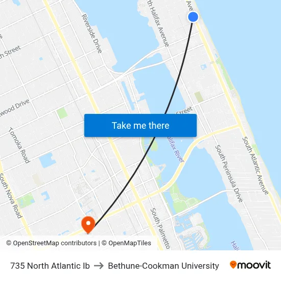735 North Atlantic Ib to Bethune-Cookman University map