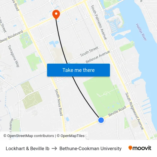 Lockhart & Beville Ib to Bethune-Cookman University map