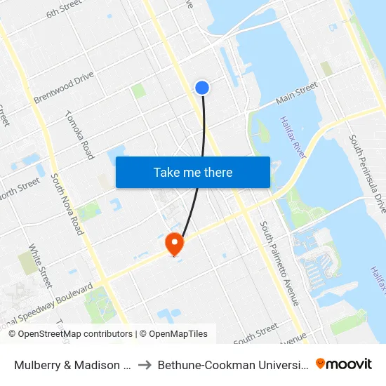 Mulberry & Madison Ib to Bethune-Cookman University map