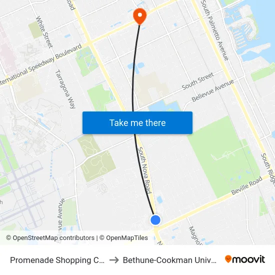 Promenade Shopping Ctr. Ib to Bethune-Cookman University map