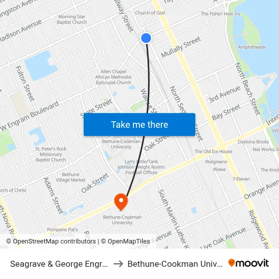 Seagrave & George Engram Ib to Bethune-Cookman University map