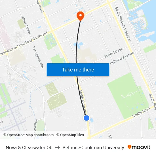 Nova & Clearwater Ob to Bethune-Cookman University map