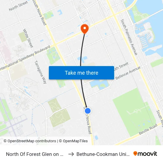North Of Forest Glen on Nova Ib to Bethune-Cookman University map
