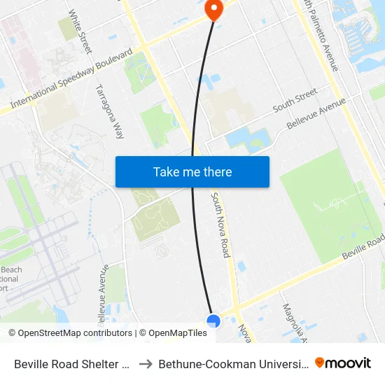 Beville Road Shelter  Eb to Bethune-Cookman University map