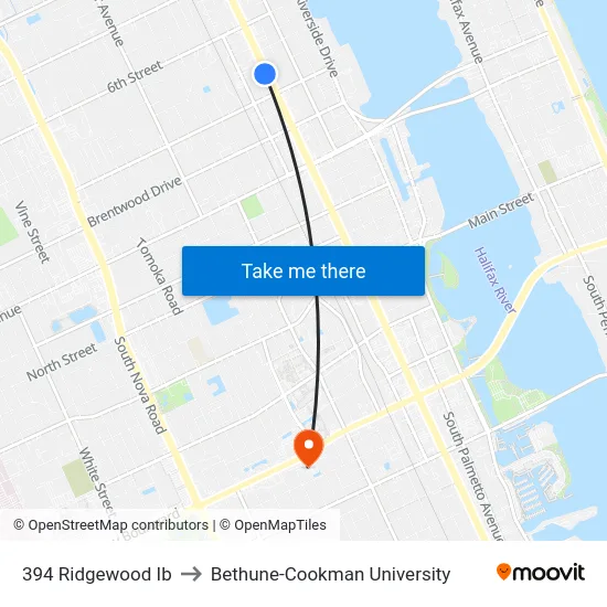 394 Ridgewood Ib to Bethune-Cookman University map