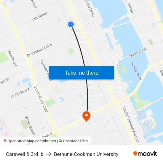 Carswell & 3rd  Ib to Bethune-Cookman University map