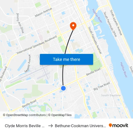 Clyde Morris   Beville Ob to Bethune-Cookman University map