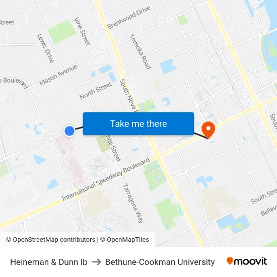 Heineman & Dunn Ib to Bethune-Cookman University map
