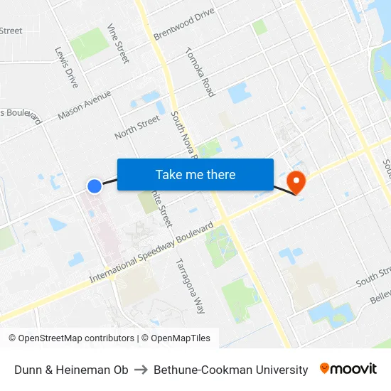 Dunn & Heineman Ob to Bethune-Cookman University map