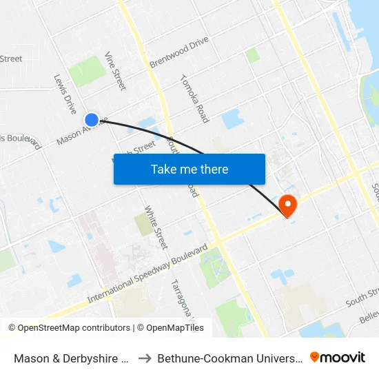 Mason & Derbyshire Ob to Bethune-Cookman University map