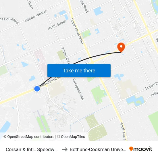 Corsair & Int'L Speedway Ib to Bethune-Cookman University map