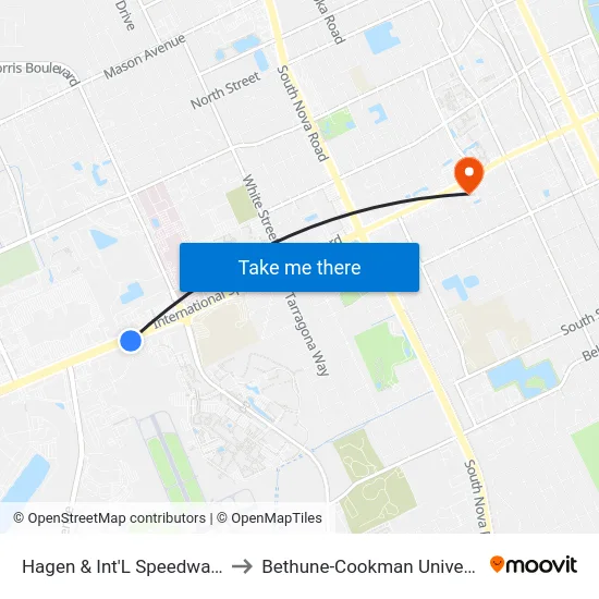 Hagen & Int'L Speedway Ib to Bethune-Cookman University map